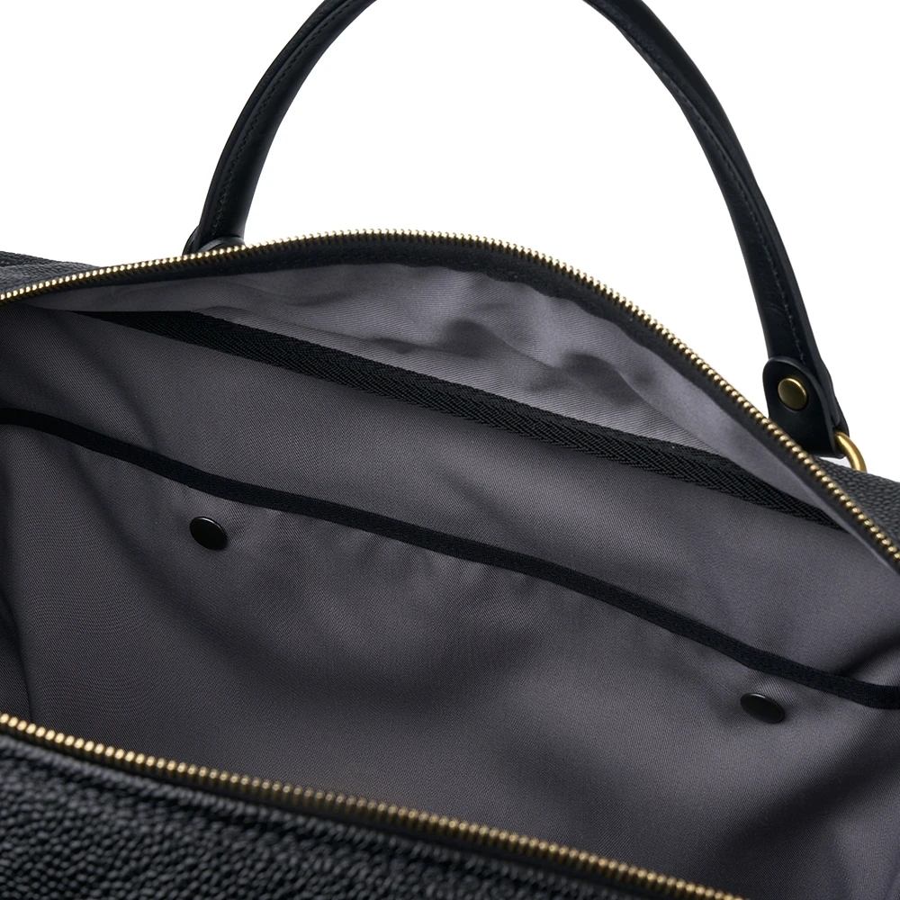 Croots X Cheaney Holdall In Black Grain Leather 6 Croots X Cheaney Holdall In Black Grain Leather - Image 6