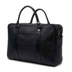 Croots X Cheaney Holdall In Black Grain Leather