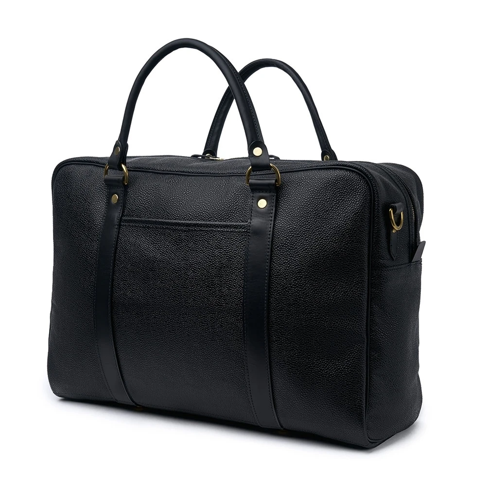 Croots X Cheaney Holdall In Black Grain Leather 1 Croots X Cheaney Holdall In Black Grain Leather
