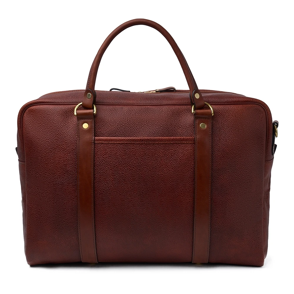 Croots X Cheaney Holdall In Mahogany Grain Leather 2 Croots X Cheaney Holdall In Mahogany Grain Leather - Image 2