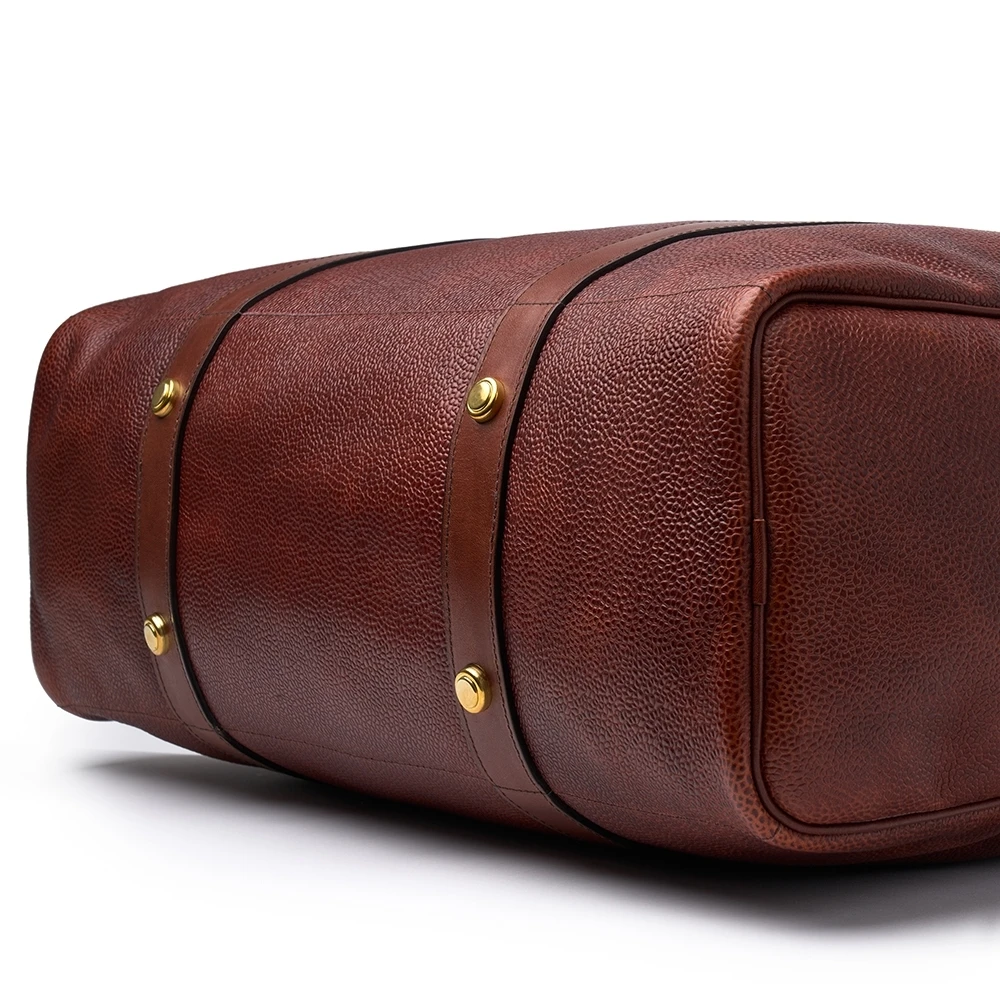 Croots X Cheaney Holdall In Mahogany Grain Leather 6 Croots X Cheaney Holdall In Mahogany Grain Leather - Image 6