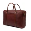 Croots X Cheaney Holdall In Mahogany Grain Leather