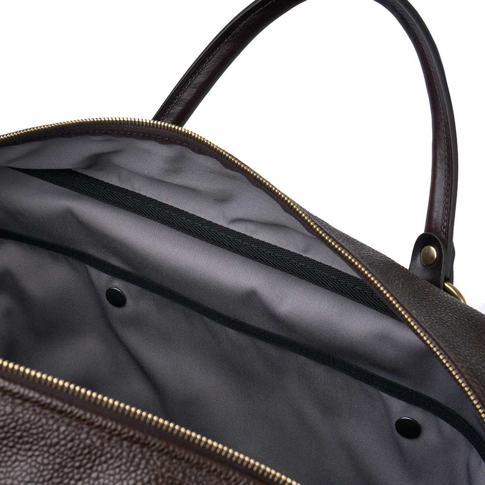 Croots X Cheaney Holdall In Walnut Grain Leather 4 Croots X Cheaney Holdall In Walnut Grain Leather - Image 4