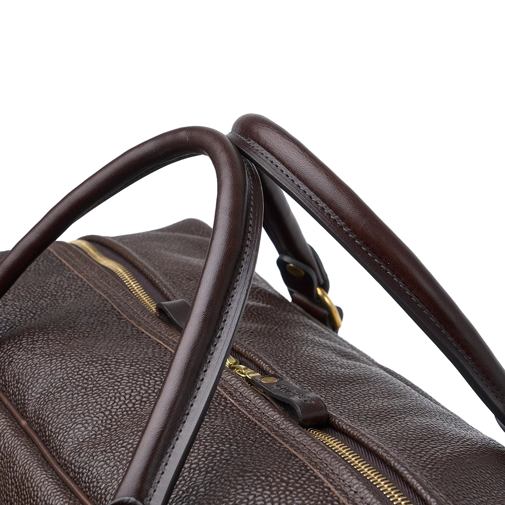 Croots X Cheaney Holdall In Walnut Grain Leather 7 Croots X Cheaney Holdall In Walnut Grain Leather - Image 7