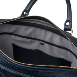 Croots X Cheaney Laptop Bag In Navy Grain Leather -Zeg Shoes Shop croots x cheaney laptop bag in navy grain leather p1641 11024 zoom