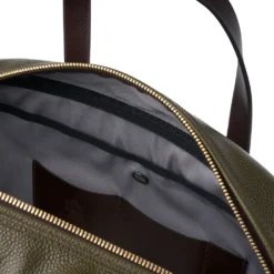 Croots X Cheaney Traveller Bag In Olive Grain Leather -Zeg Shoes Shop croots x cheaney traveller bag in olive grain leather p1647 11058 zoom