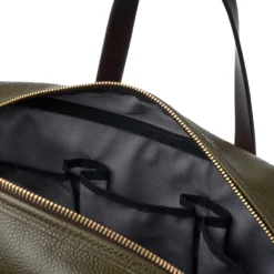 Croots X Cheaney Traveller Bag In Olive Grain Leather -Zeg Shoes Shop croots x cheaney traveller bag in olive grain leather p1647 11059 zoom