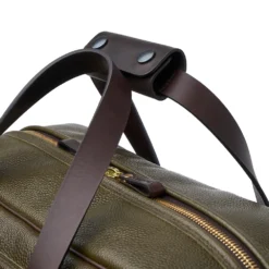 Croots X Cheaney Traveller Bag In Olive Grain Leather -Zeg Shoes Shop croots x cheaney traveller bag in olive grain leather p1647 11060 zoom